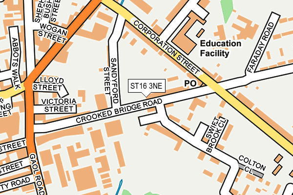 ST16 3NE map - OS OpenMap – Local (Ordnance Survey)