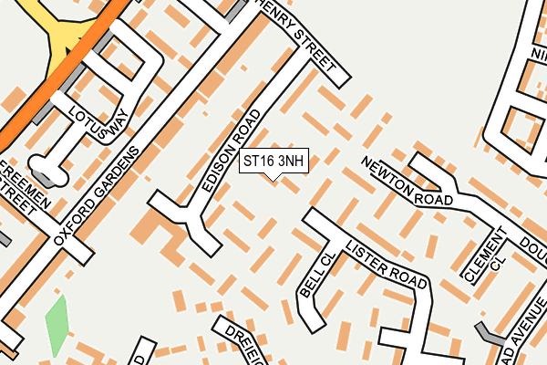 ST16 3NH map - OS OpenMap – Local (Ordnance Survey)