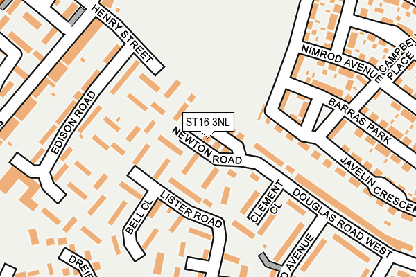 ST16 3NL map - OS OpenMap – Local (Ordnance Survey)