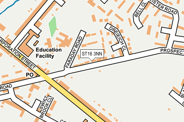 ST16 3NN map - OS OpenMap – Local (Ordnance Survey)