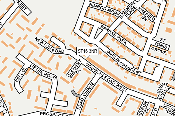 ST16 3NR map - OS OpenMap – Local (Ordnance Survey)