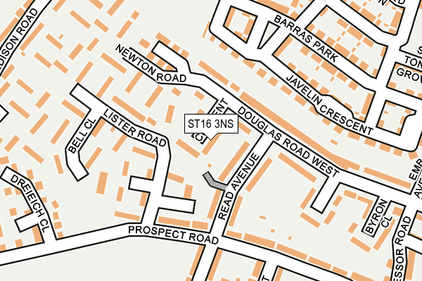 ST16 3NS map - OS OpenMap – Local (Ordnance Survey)