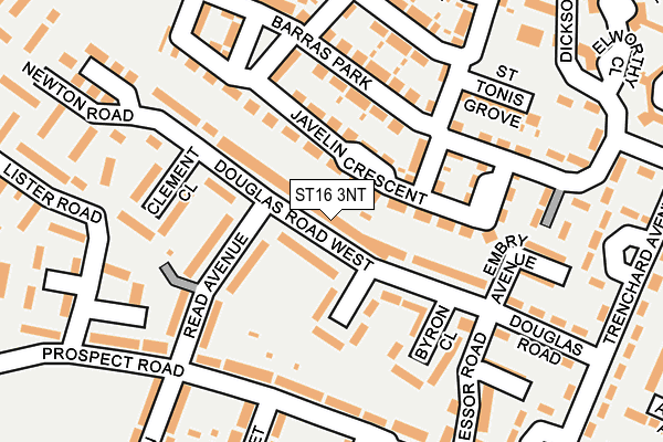 ST16 3NT map - OS OpenMap – Local (Ordnance Survey)