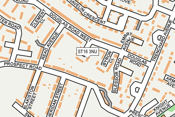ST16 3NU map - OS OpenMap – Local (Ordnance Survey)