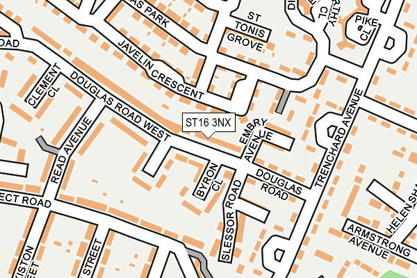 ST16 3NX map - OS OpenMap – Local (Ordnance Survey)