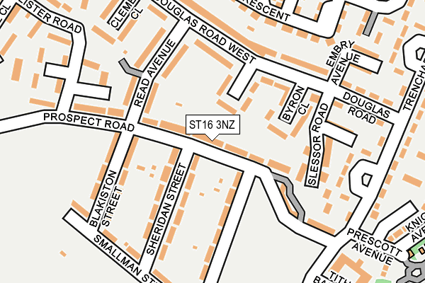 ST16 3NZ map - OS OpenMap – Local (Ordnance Survey)