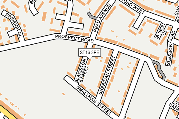 ST16 3PE map - OS OpenMap – Local (Ordnance Survey)