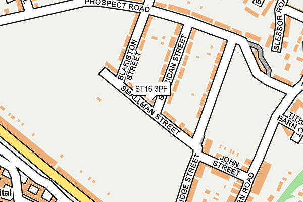 ST16 3PF map - OS OpenMap – Local (Ordnance Survey)