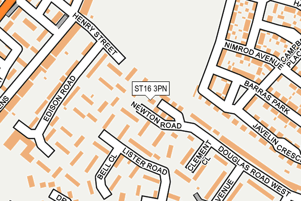 ST16 3PN map - OS OpenMap – Local (Ordnance Survey)