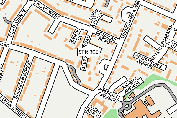 ST16 3QE map - OS OpenMap – Local (Ordnance Survey)