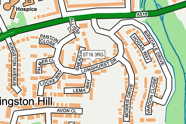 ST16 3RG map - OS OpenMap – Local (Ordnance Survey)