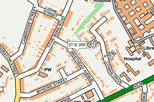 ST16 3RR map - OS OpenMap – Local (Ordnance Survey)