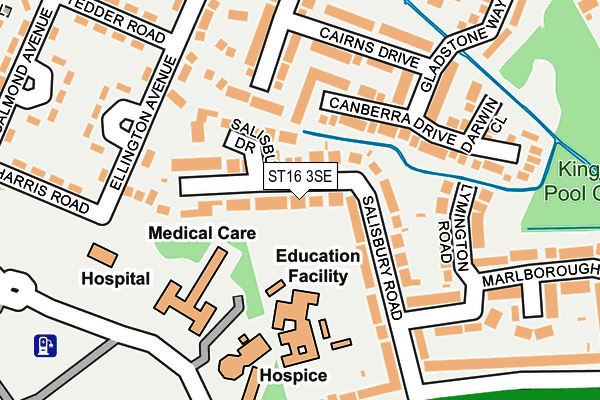 ST16 3SE map - OS OpenMap – Local (Ordnance Survey)