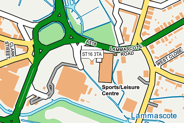 ST16 3TA map - OS OpenMap – Local (Ordnance Survey)
