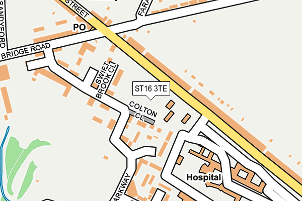 ST16 3TE map - OS OpenMap – Local (Ordnance Survey)