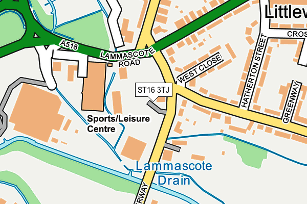 ST16 3TJ map - OS OpenMap – Local (Ordnance Survey)