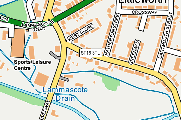 ST16 3TL map - OS OpenMap – Local (Ordnance Survey)