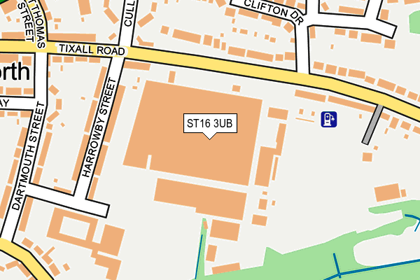 ST16 3UB map - OS OpenMap – Local (Ordnance Survey)
