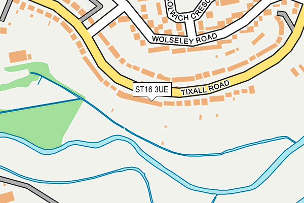 ST16 3UE map - OS OpenMap – Local (Ordnance Survey)