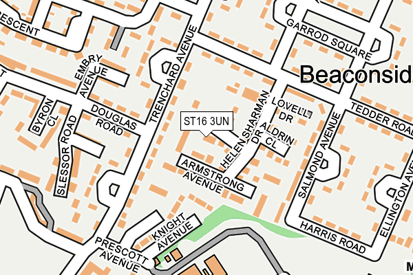 ST16 3UN map - OS OpenMap – Local (Ordnance Survey)