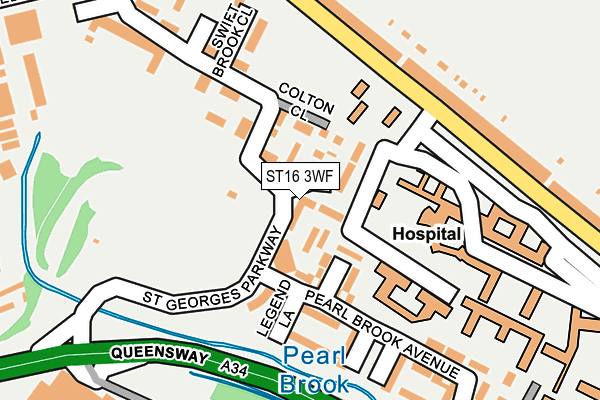 ST16 3WF map - OS OpenMap – Local (Ordnance Survey)