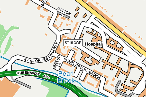 ST16 3WP map - OS OpenMap – Local (Ordnance Survey)