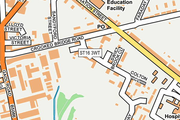 ST16 3WT map - OS OpenMap – Local (Ordnance Survey)