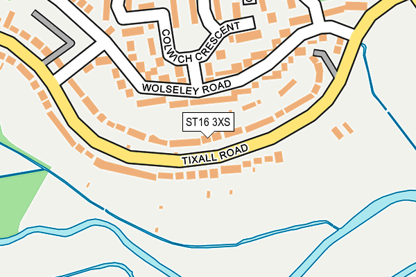 ST16 3XS map - OS OpenMap – Local (Ordnance Survey)