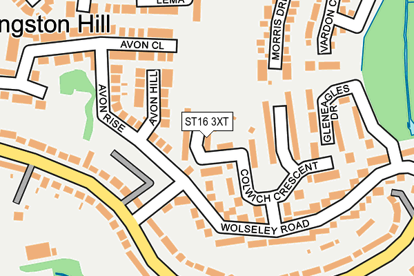 ST16 3XT map - OS OpenMap – Local (Ordnance Survey)