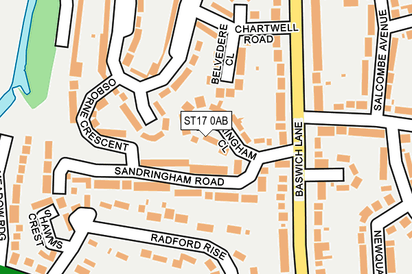 ST17 0AB map - OS OpenMap – Local (Ordnance Survey)