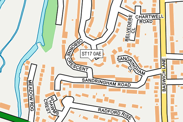 ST17 0AE map - OS OpenMap – Local (Ordnance Survey)