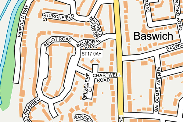 ST17 0AH map - OS OpenMap – Local (Ordnance Survey)
