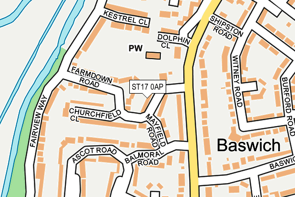 ST17 0AP map - OS OpenMap – Local (Ordnance Survey)