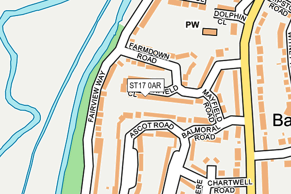 ST17 0AR map - OS OpenMap – Local (Ordnance Survey)