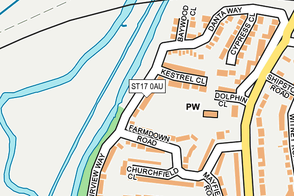 ST17 0AU map - OS OpenMap – Local (Ordnance Survey)