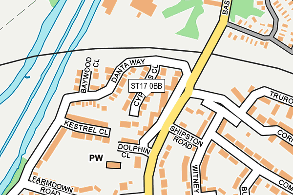 ST17 0BB map - OS OpenMap – Local (Ordnance Survey)