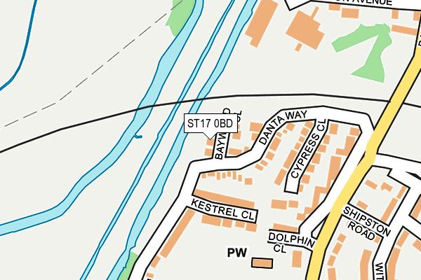 ST17 0BD map - OS OpenMap – Local (Ordnance Survey)