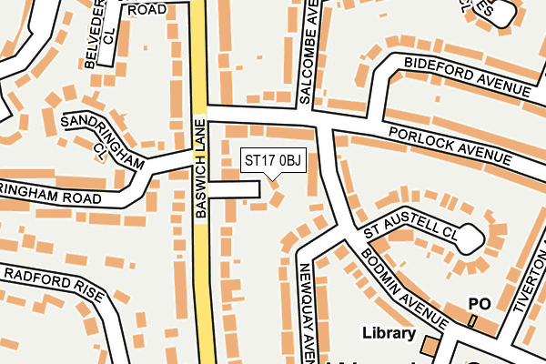 ST17 0BJ map - OS OpenMap – Local (Ordnance Survey)