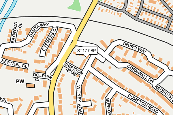 ST17 0BP map - OS OpenMap – Local (Ordnance Survey)