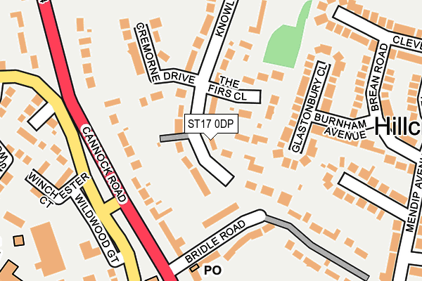 ST17 0DP map - OS OpenMap – Local (Ordnance Survey)
