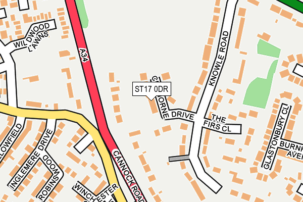 ST17 0DR map - OS OpenMap – Local (Ordnance Survey)