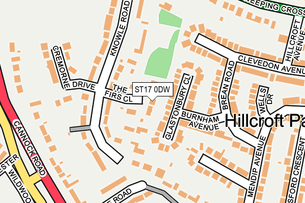 ST17 0DW map - OS OpenMap – Local (Ordnance Survey)