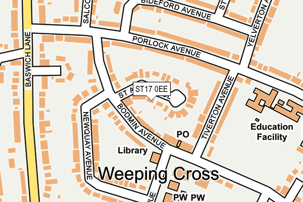 ST17 0EE map - OS OpenMap – Local (Ordnance Survey)