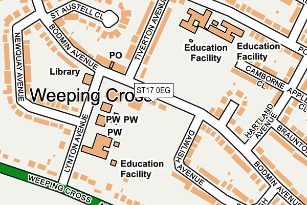 ST17 0EG map - OS OpenMap – Local (Ordnance Survey)