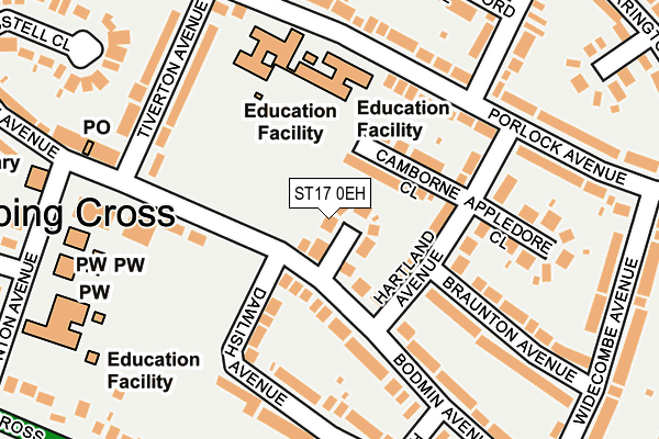ST17 0EH map - OS OpenMap – Local (Ordnance Survey)