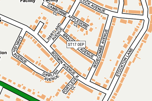 ST17 0EP map - OS OpenMap – Local (Ordnance Survey)