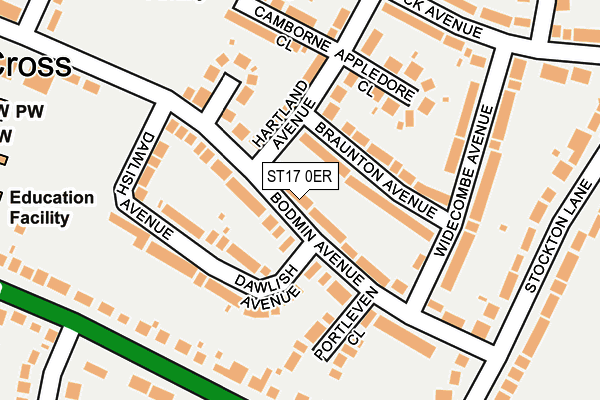 ST17 0ER map - OS OpenMap – Local (Ordnance Survey)