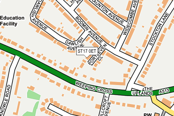 ST17 0ET map - OS OpenMap – Local (Ordnance Survey)