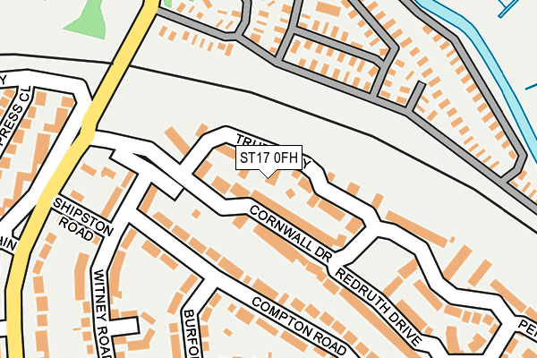 ST17 0FH map - OS OpenMap – Local (Ordnance Survey)