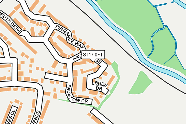 ST17 0FT map - OS OpenMap – Local (Ordnance Survey)